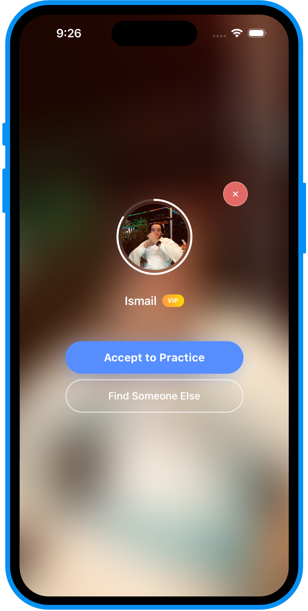 See who you matched with
